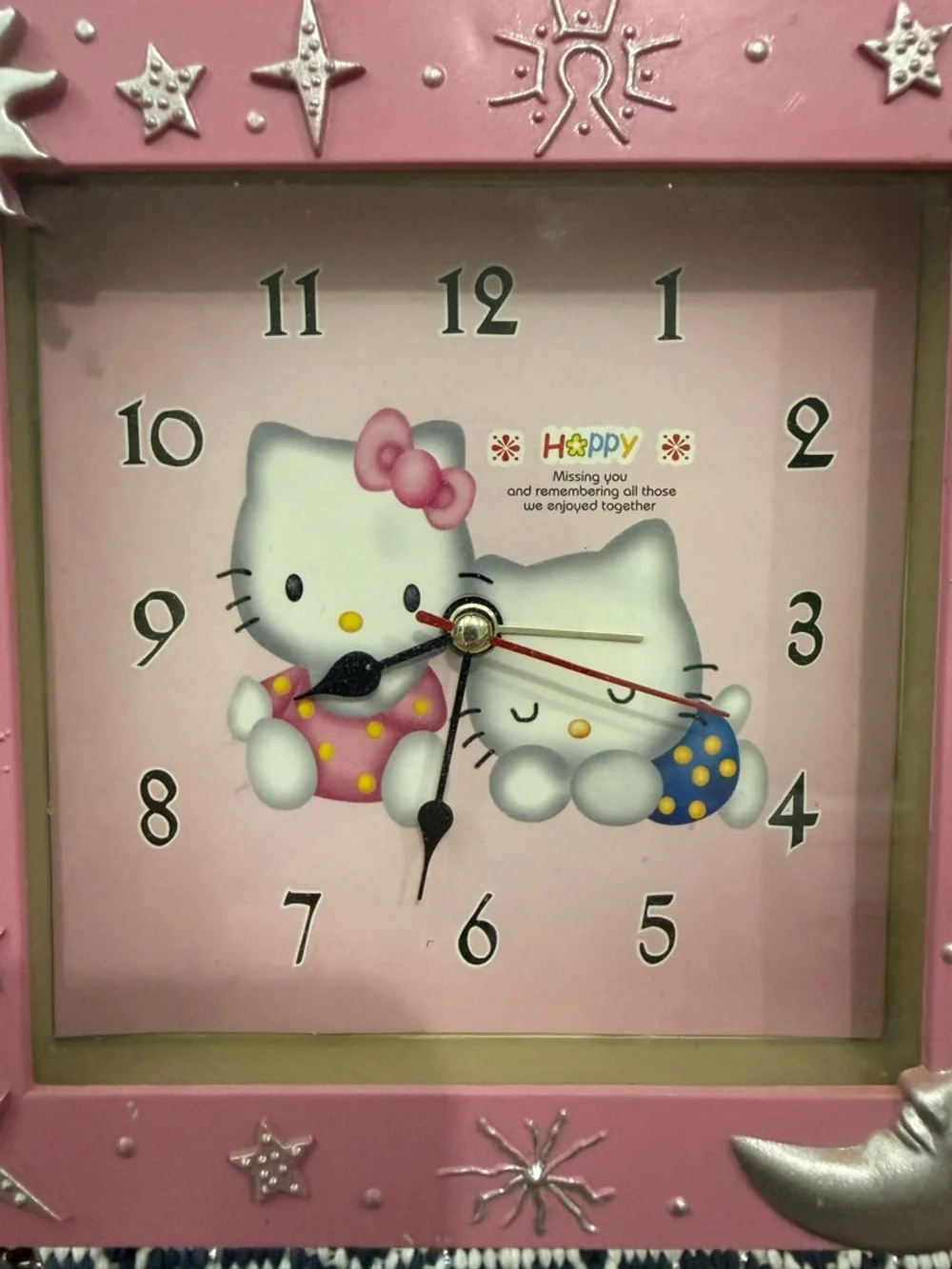 Hello Kitty Pink Decorative Wall Clock